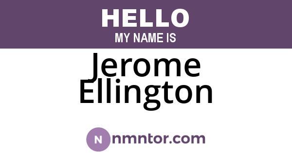 Jerome Ellington