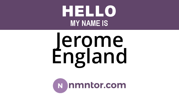 Jerome England