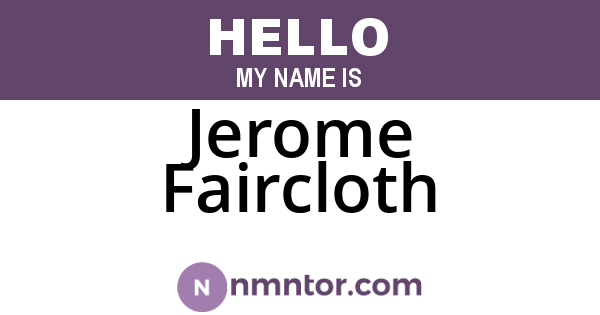 Jerome Faircloth