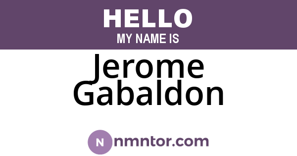 Jerome Gabaldon