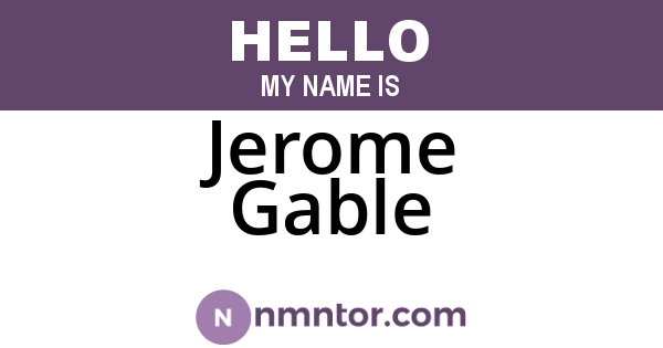 Jerome Gable