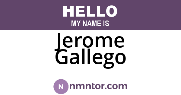 Jerome Gallego