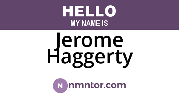 Jerome Haggerty