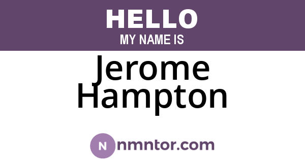 Jerome Hampton