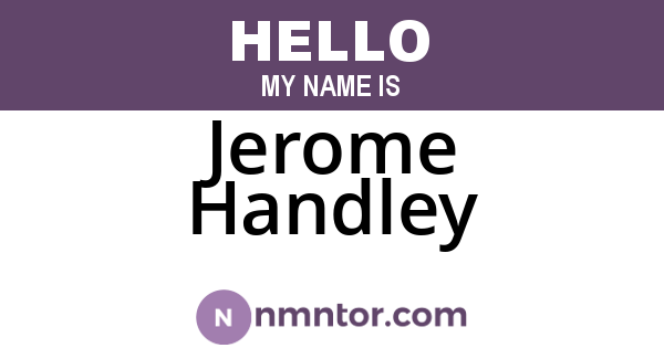 Jerome Handley