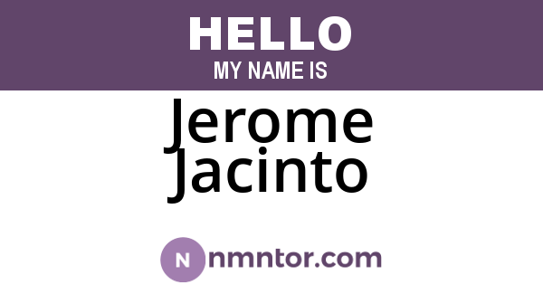 Jerome Jacinto