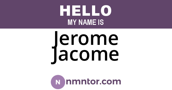 Jerome Jacome