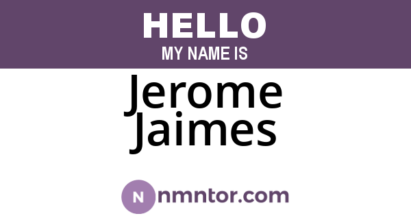 Jerome Jaimes