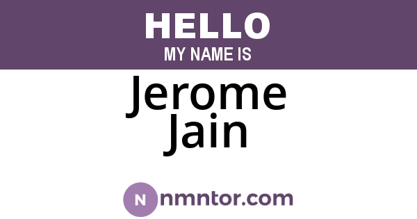 Jerome Jain