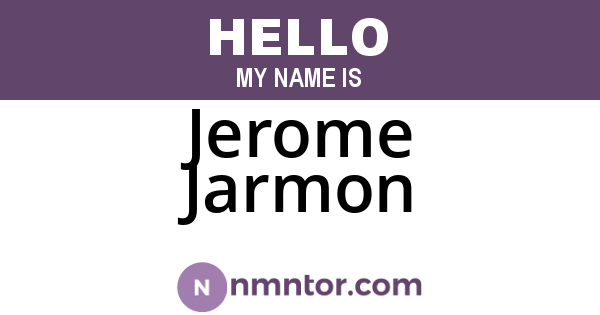 Jerome Jarmon