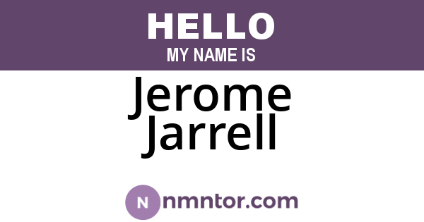 Jerome Jarrell
