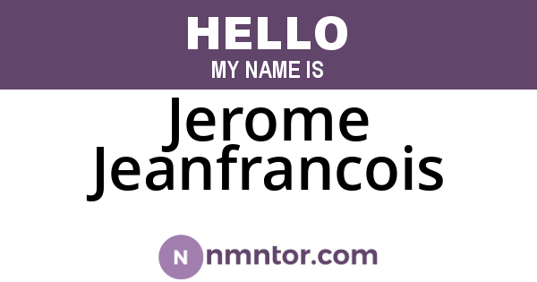 Jerome Jeanfrancois