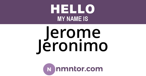 Jerome Jeronimo