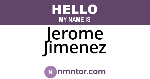 Jerome Jimenez