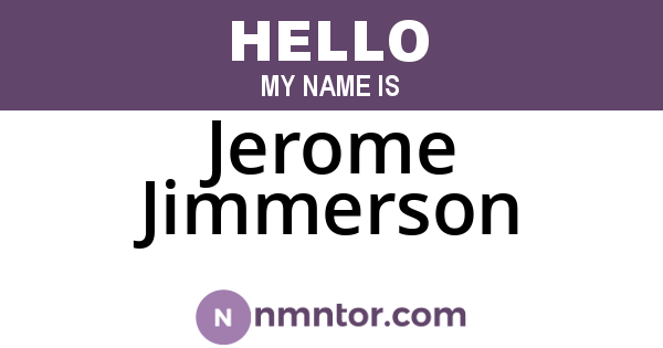 Jerome Jimmerson