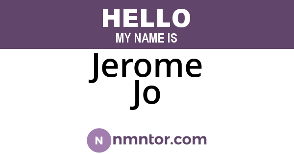 Jerome Jo