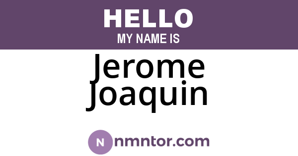 Jerome Joaquin