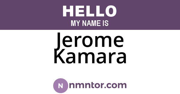 Jerome Kamara