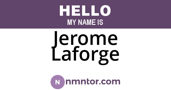 Jerome Laforge