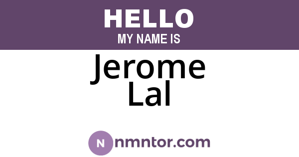 Jerome Lal