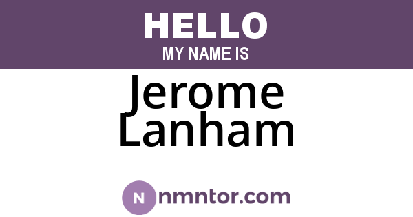 Jerome Lanham