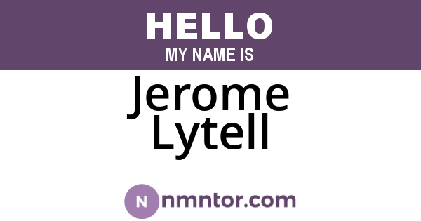 Jerome Lytell