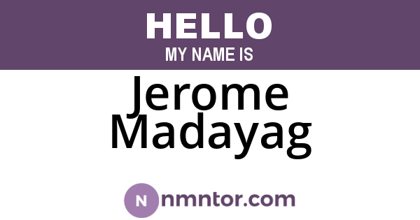 Jerome Madayag