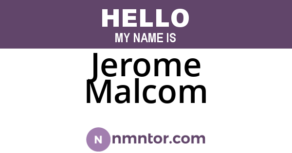 Jerome Malcom