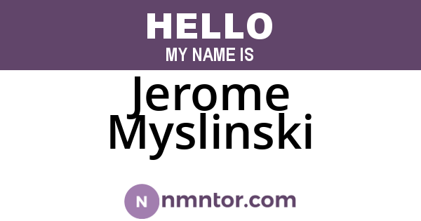 Jerome Myslinski