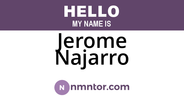 Jerome Najarro