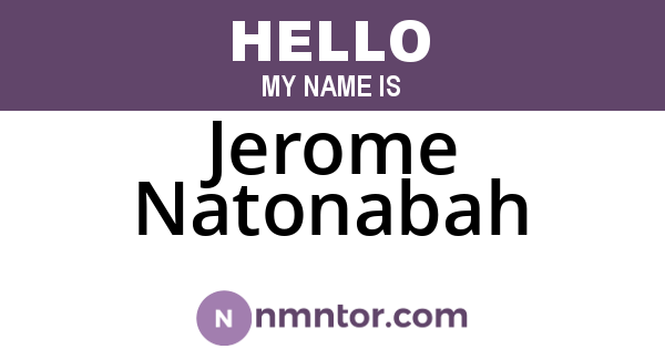 Jerome Natonabah