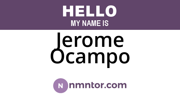 Jerome Ocampo
