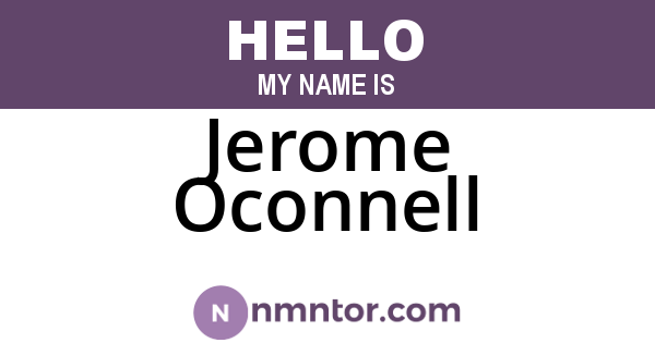 Jerome Oconnell