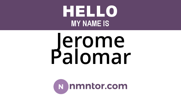 Jerome Palomar