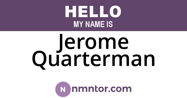 Jerome Quarterman