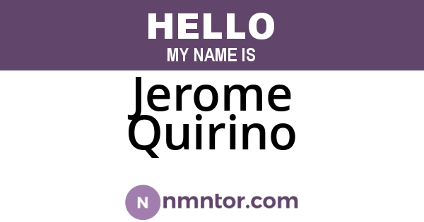 Jerome Quirino