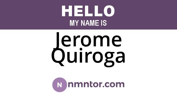 Jerome Quiroga