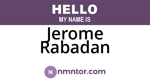 Jerome Rabadan