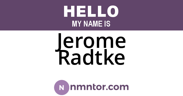 Jerome Radtke