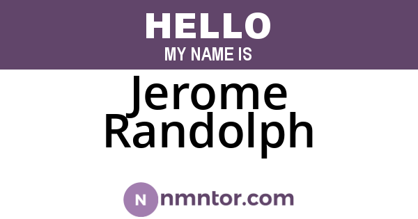 Jerome Randolph