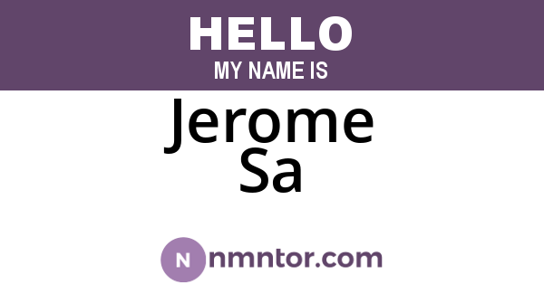 Jerome Sa