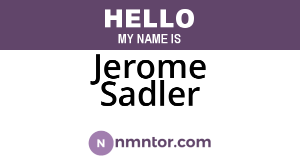Jerome Sadler