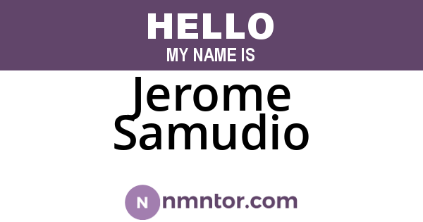 Jerome Samudio