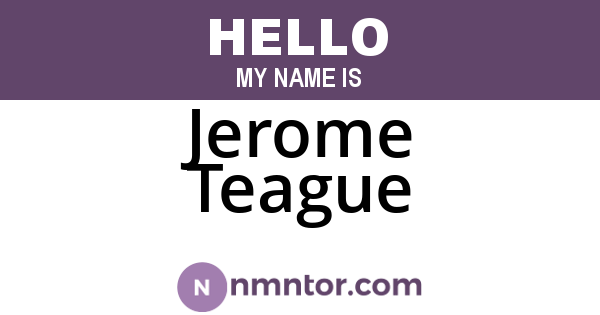 Jerome Teague