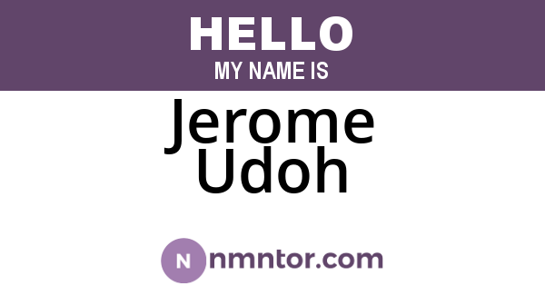 Jerome Udoh