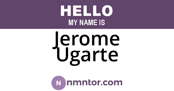 Jerome Ugarte