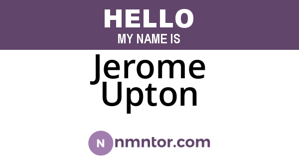 Jerome Upton