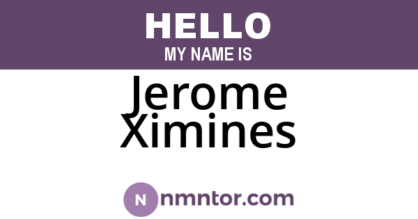 Jerome Ximines