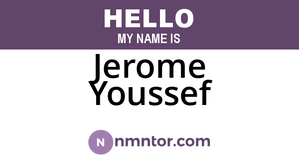 Jerome Youssef
