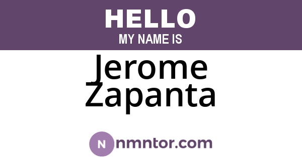 Jerome Zapanta